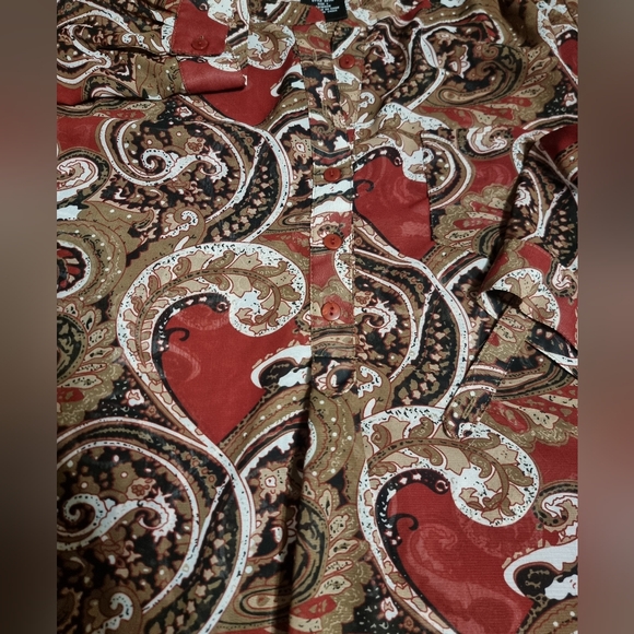 Brody Miles Paisley Print Semi-Sheer Tunic Blouse - Picture 6 of 10